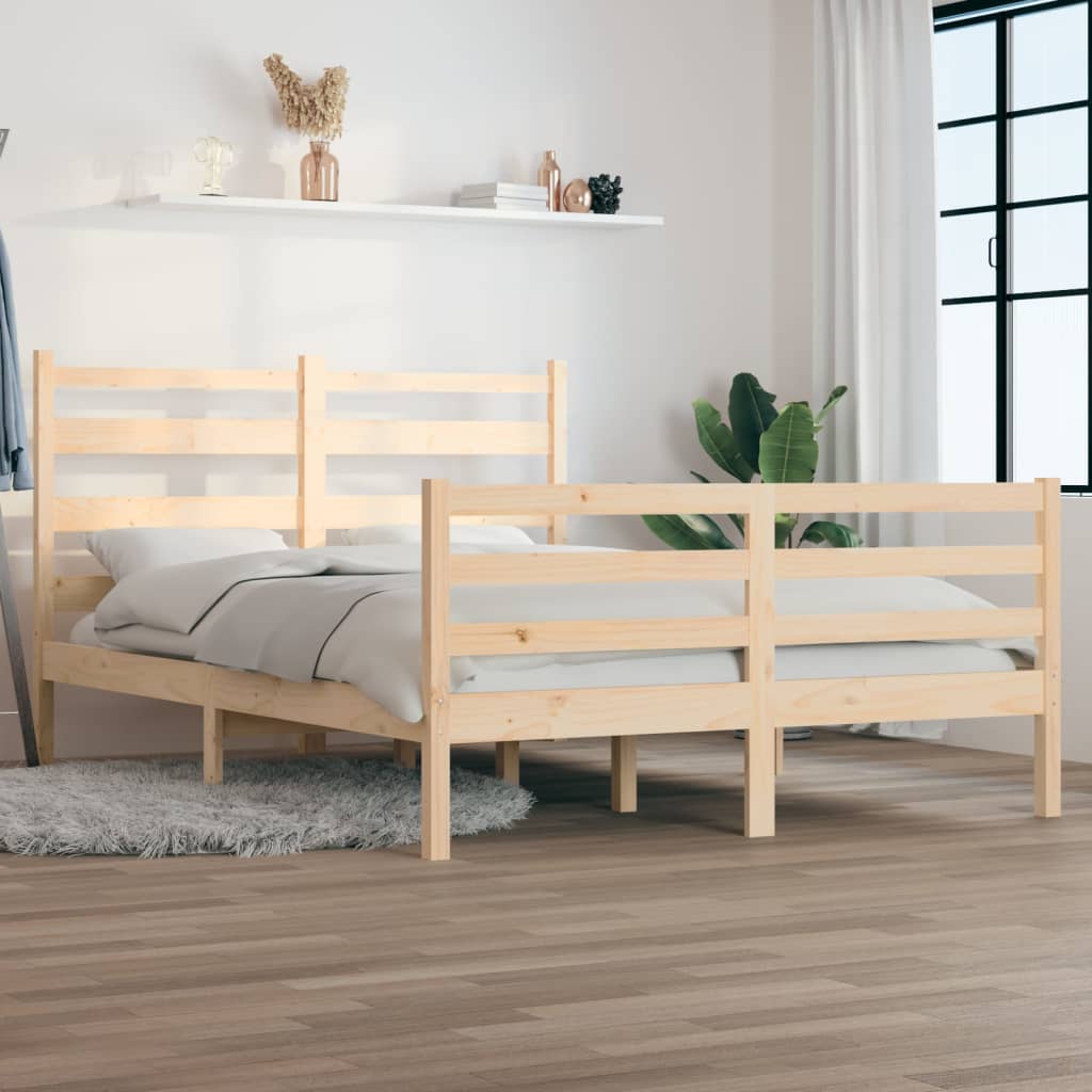 Bed Frame Without Mattress Solid Wood Pine