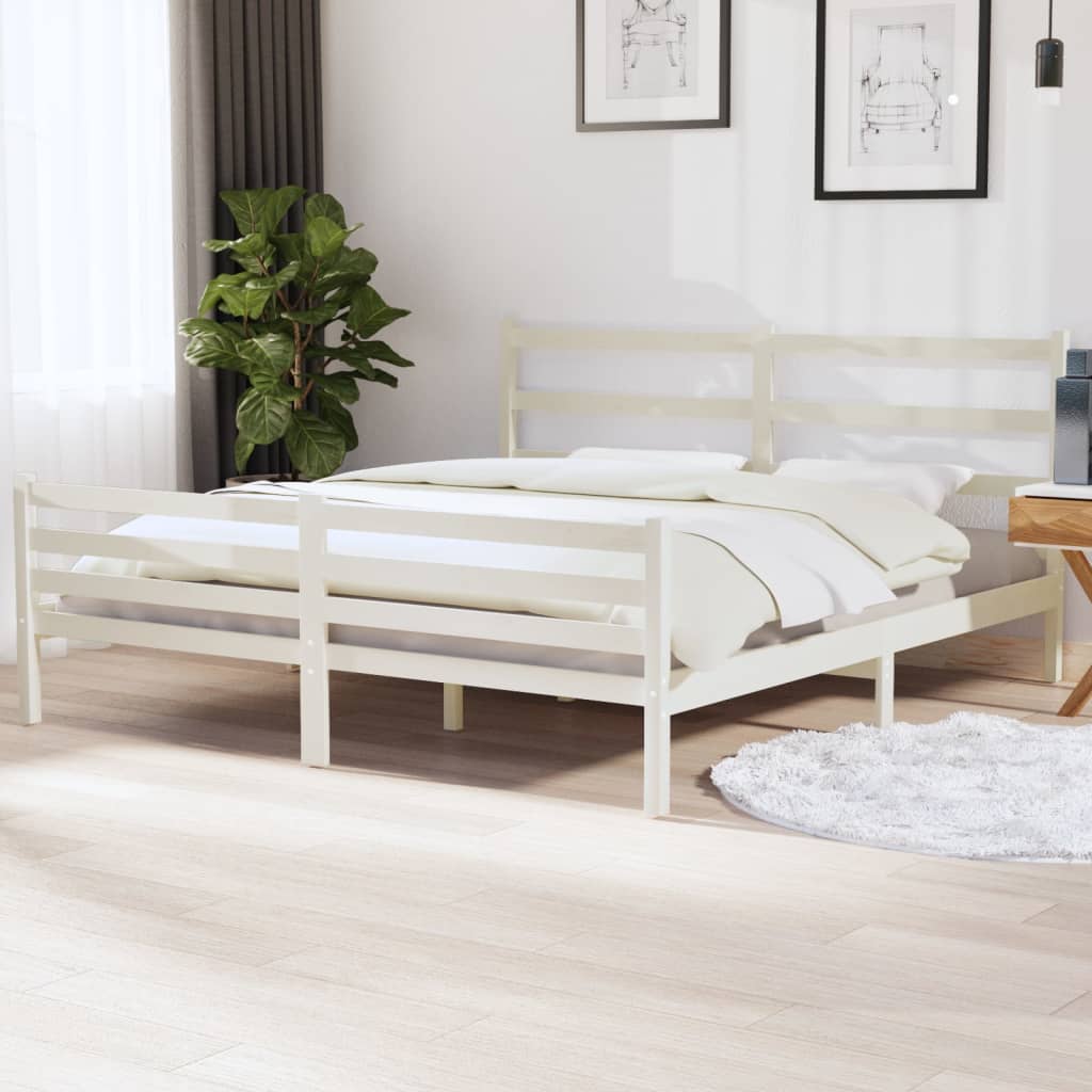 Bed Frame Without Mattress Solid Wood Pine