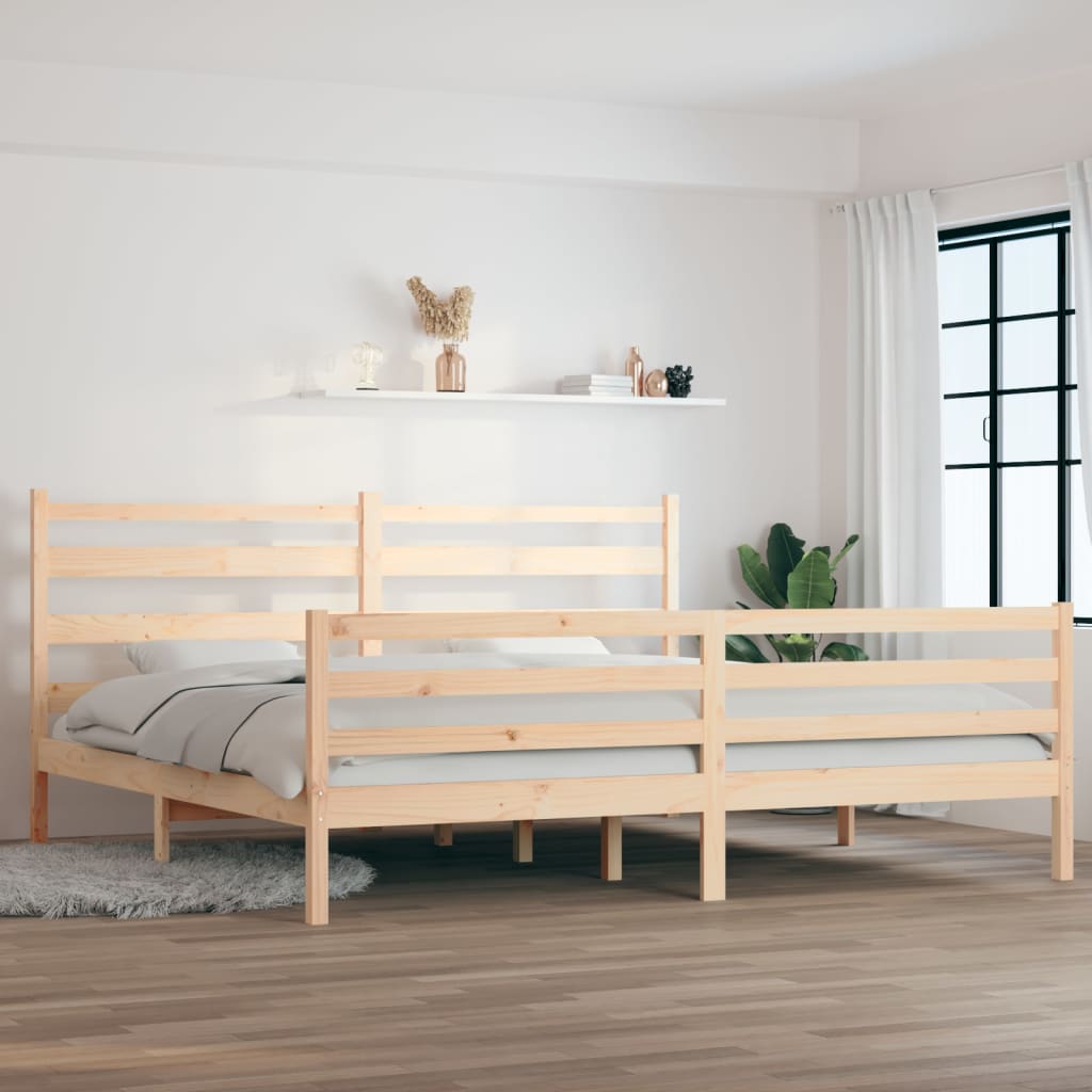 Bed Frame Without Mattress Solid Wood Pine