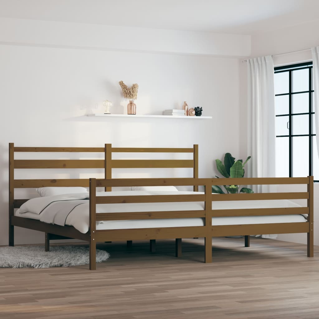 Bed Frame Without Mattress Solid Wood Pine