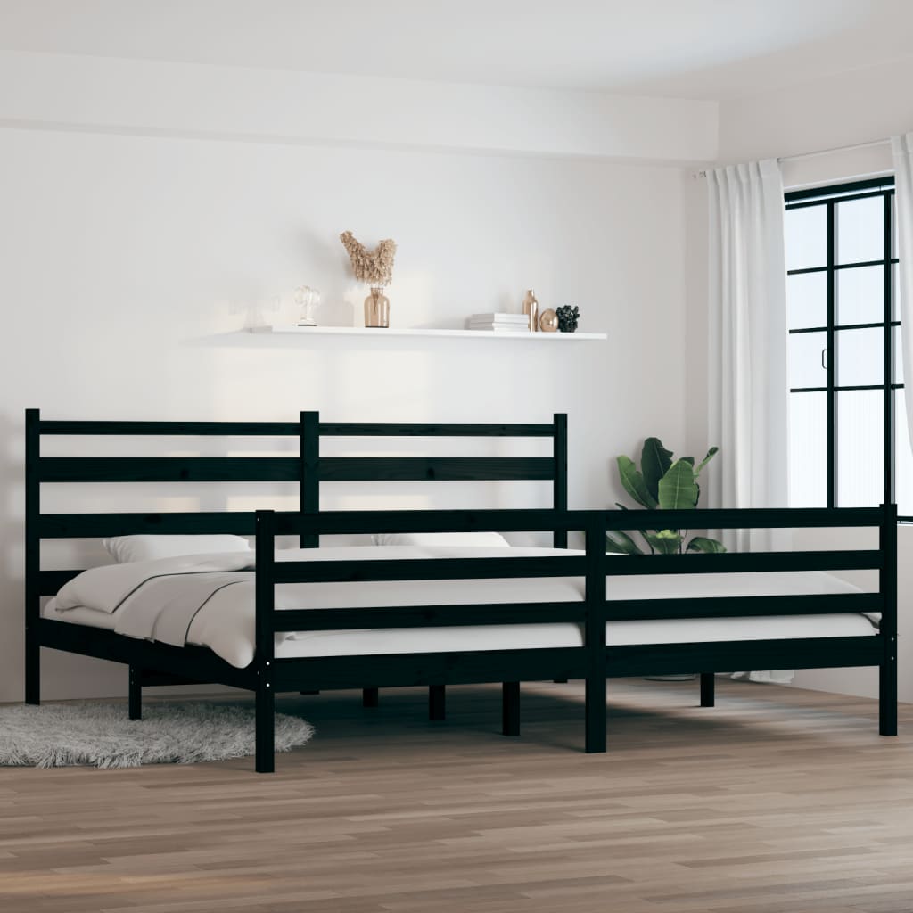 Bed Frame Without Mattress Solid Wood Pine