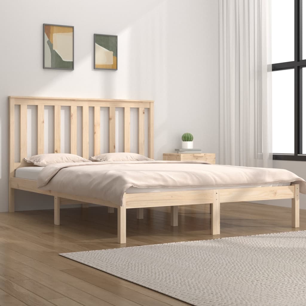 Bed Frame Without Mattress Solid Wood Single