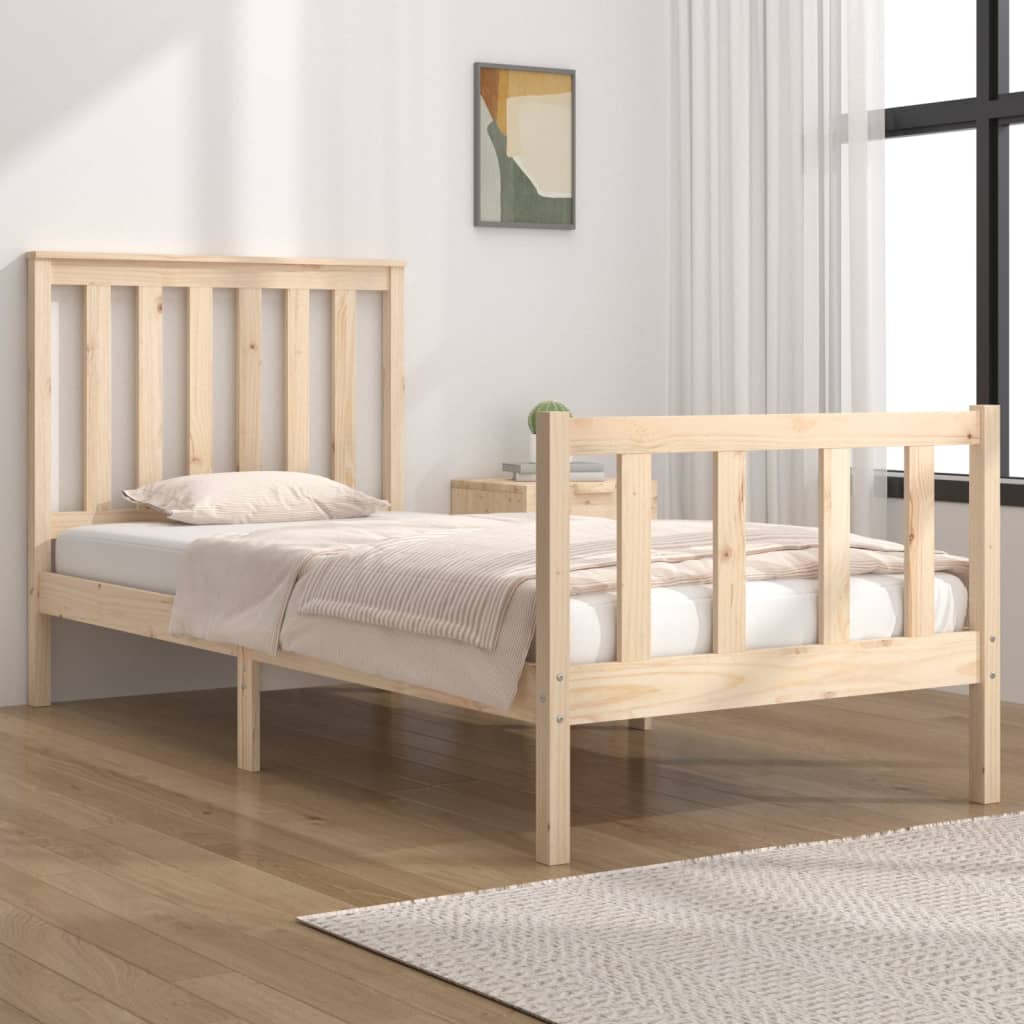Bed Frame Without Mattress Solid Wood Pine