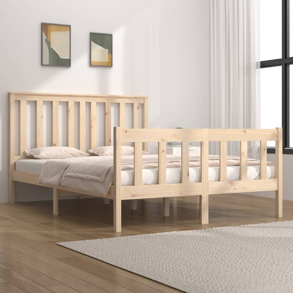 Bed Frame Without Mattress Solid Wood Pine