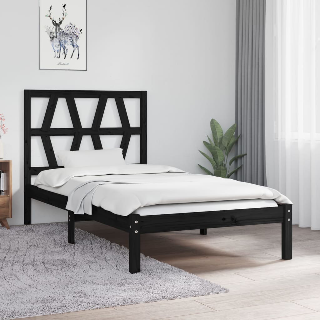 3104018 Bed Frame Without Mattress Solid Wood (810037+818640)
