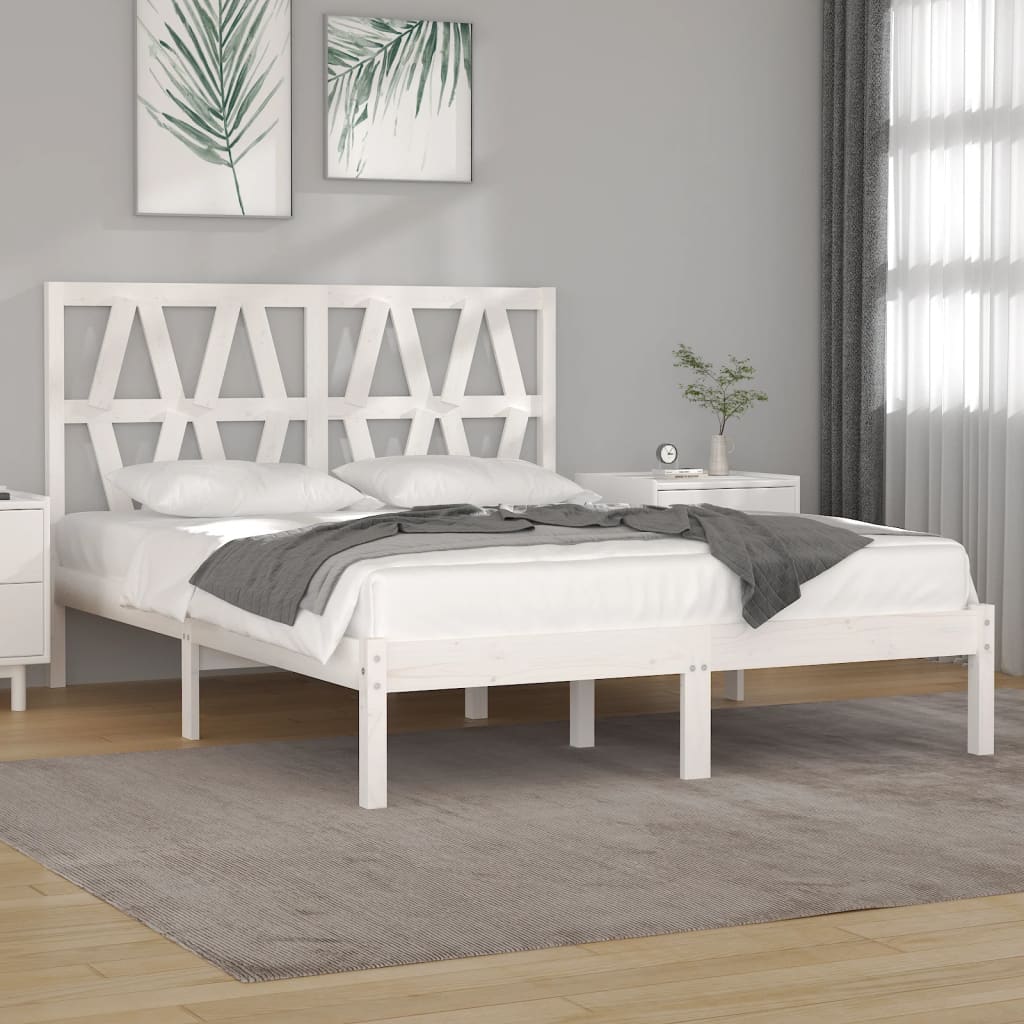 3104018 Bed Frame Without Mattress Solid Wood (810037+818640)