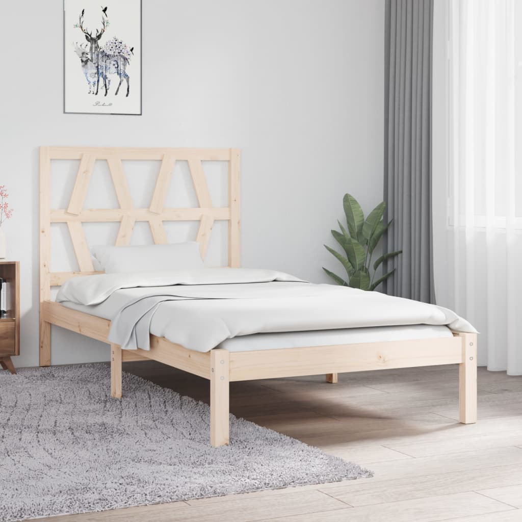 3104018 Bed Frame Without Mattress Solid Wood (810037+818640)