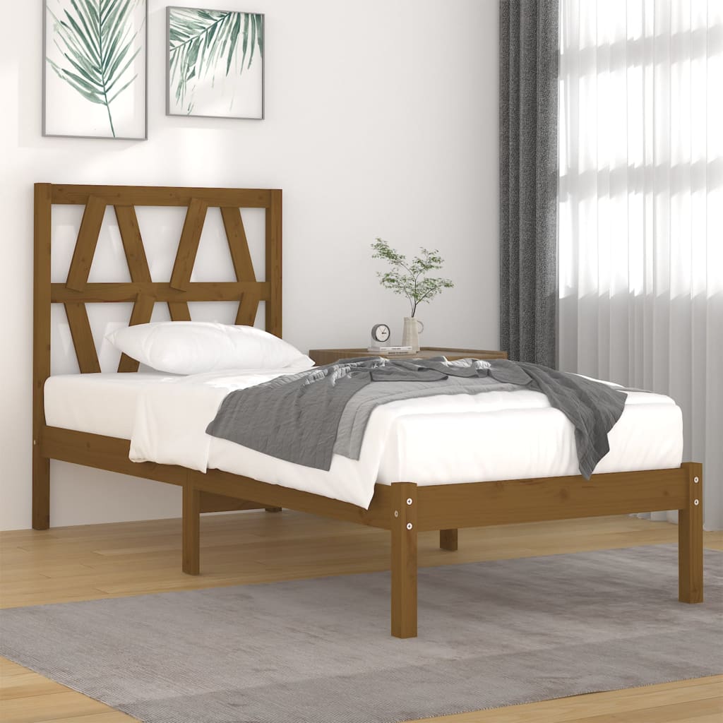 3104018 Bed Frame Without Mattress Solid Wood (810037+818640)