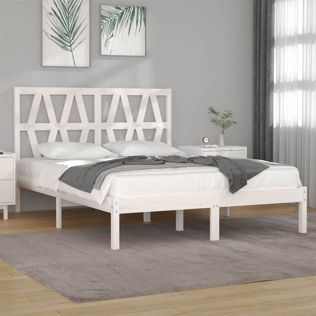 3104018 Bed Frame Without Mattress Solid Wood (810037+818640)