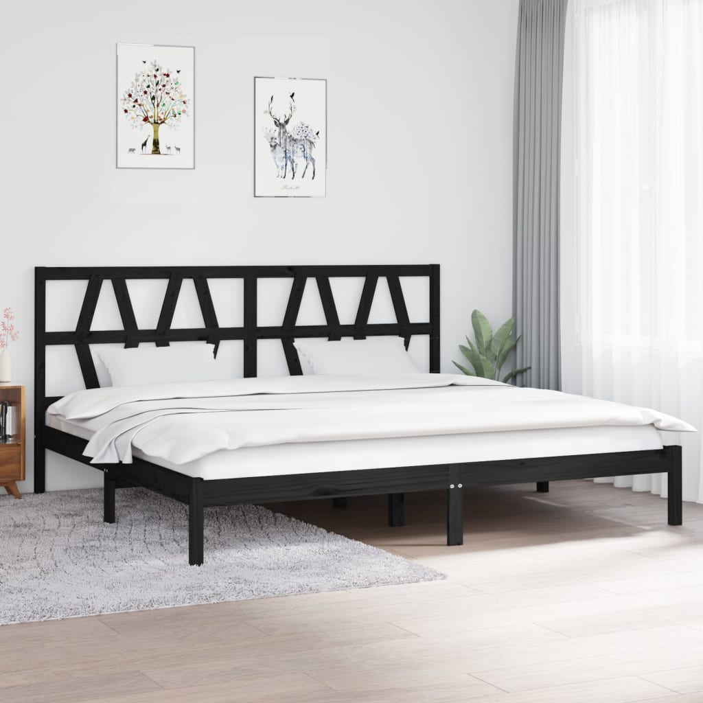 3104018 Bed Frame Without Mattress Solid Wood (810037+818640)