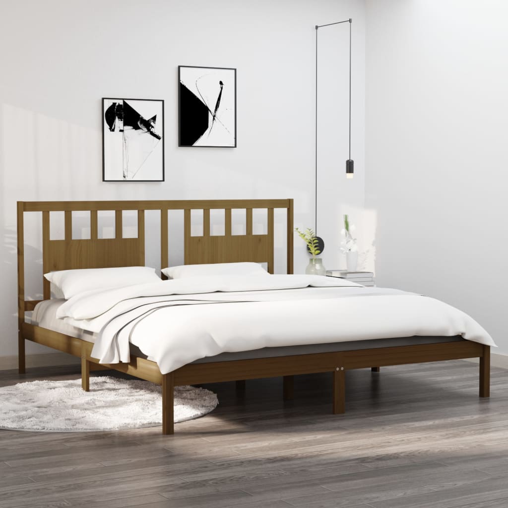 3104083 Bed Frame Without Mattress Solid Wood (810037+818690)