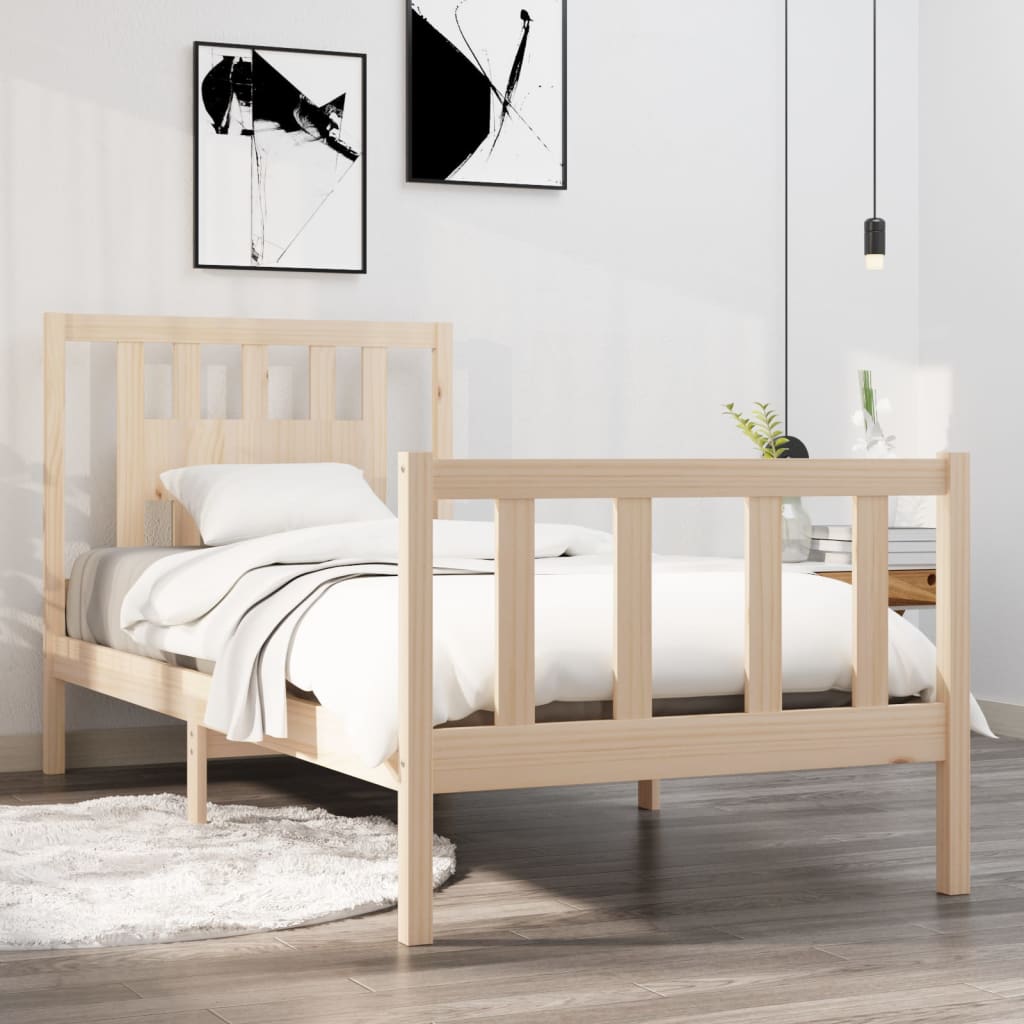 Bed Frame Without Mattress Solid Wood Single Single
