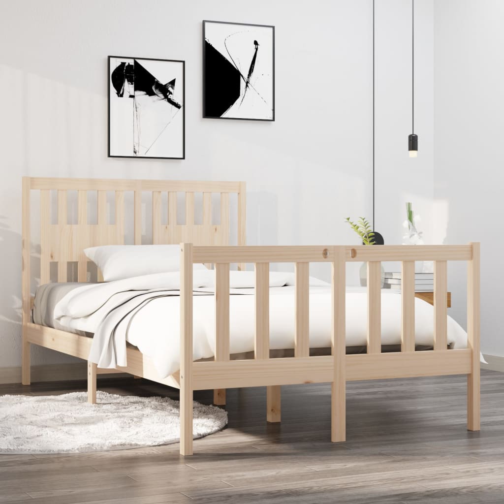Bed Frame Without Mattress Solid Wood Single Single