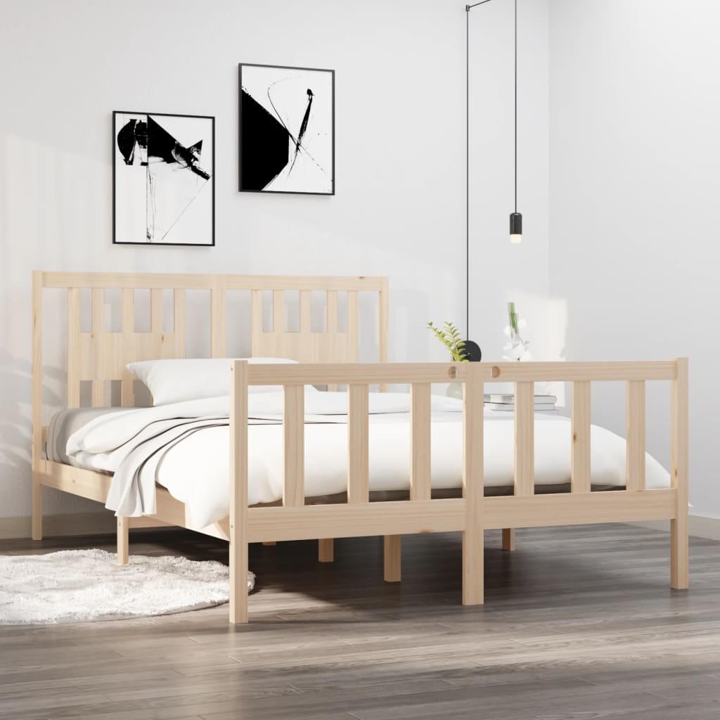 Bed Frame Without Mattress Solid Wood Single Single