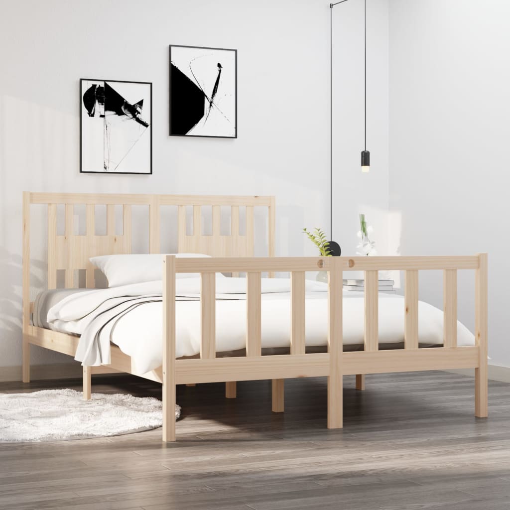 Bed Frame Without Mattress Solid Wood Single Single
