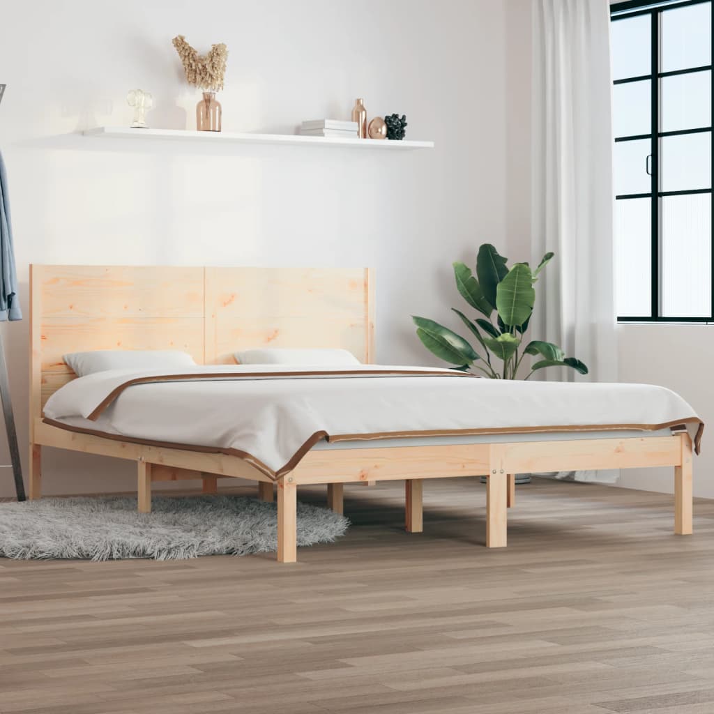 Bed Frame Without Mattress Solid Wood Pine
