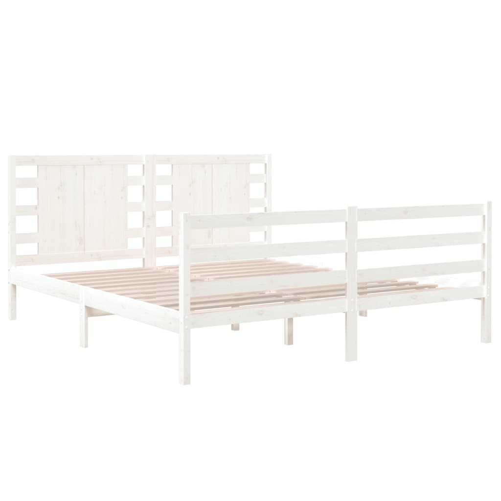 Bed Frame Without Mattress King Size Solid Wood Pine
