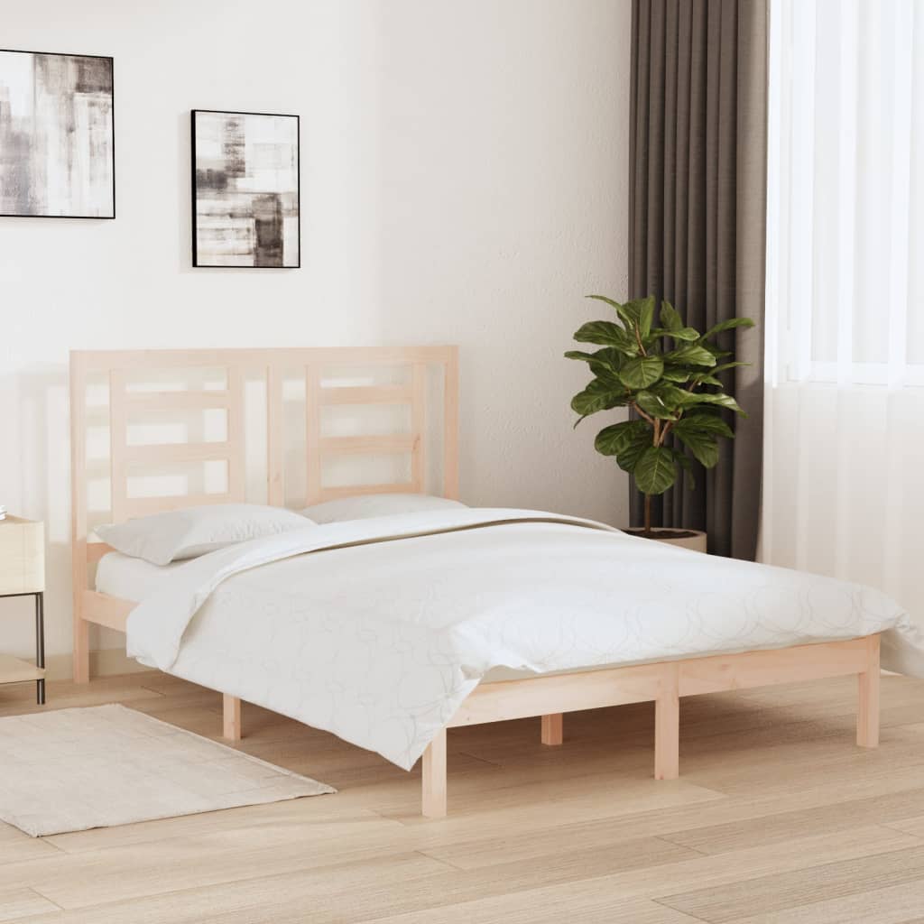 Bed Frame Without Mattress Solid Wood Pine