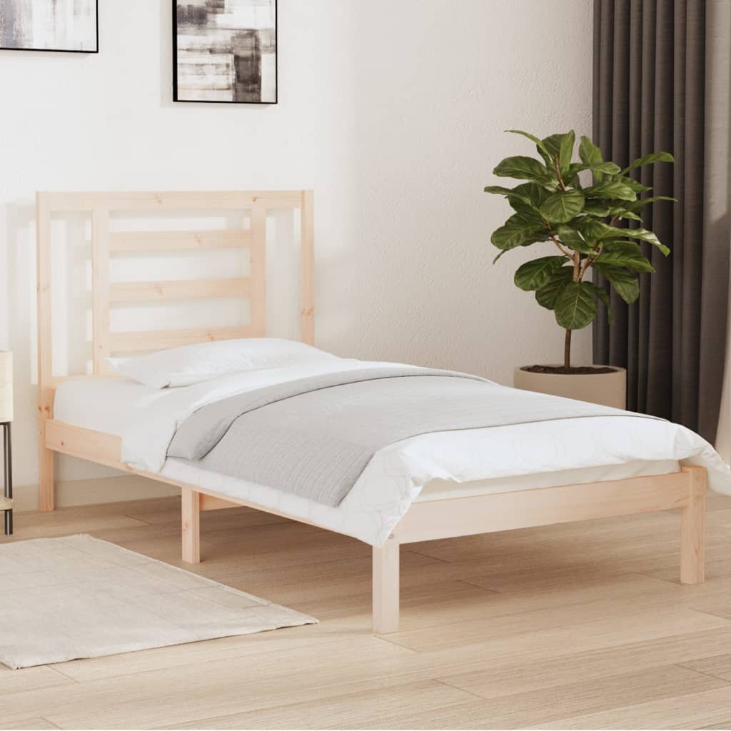 Bed Frame Without Mattress Solid Wood Pine