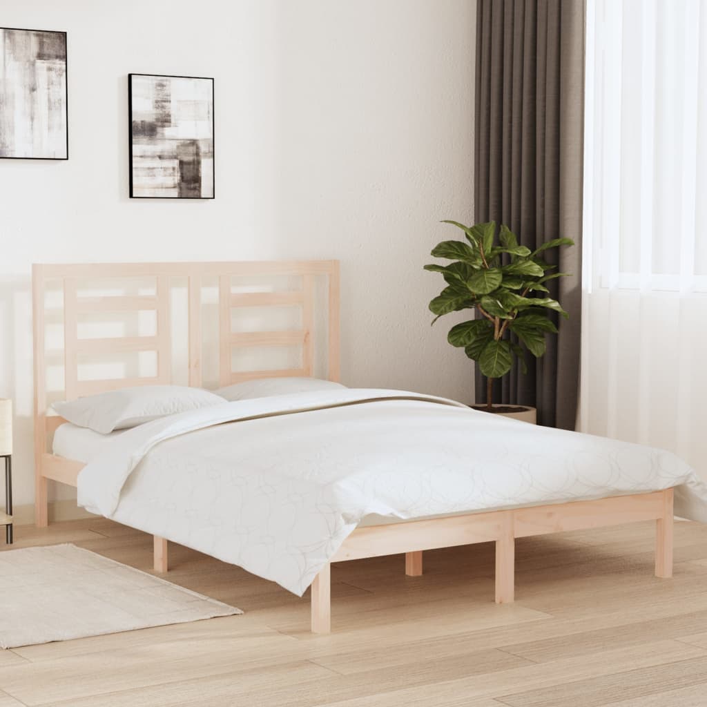 Bed Frame Without Mattress Solid Wood Pine