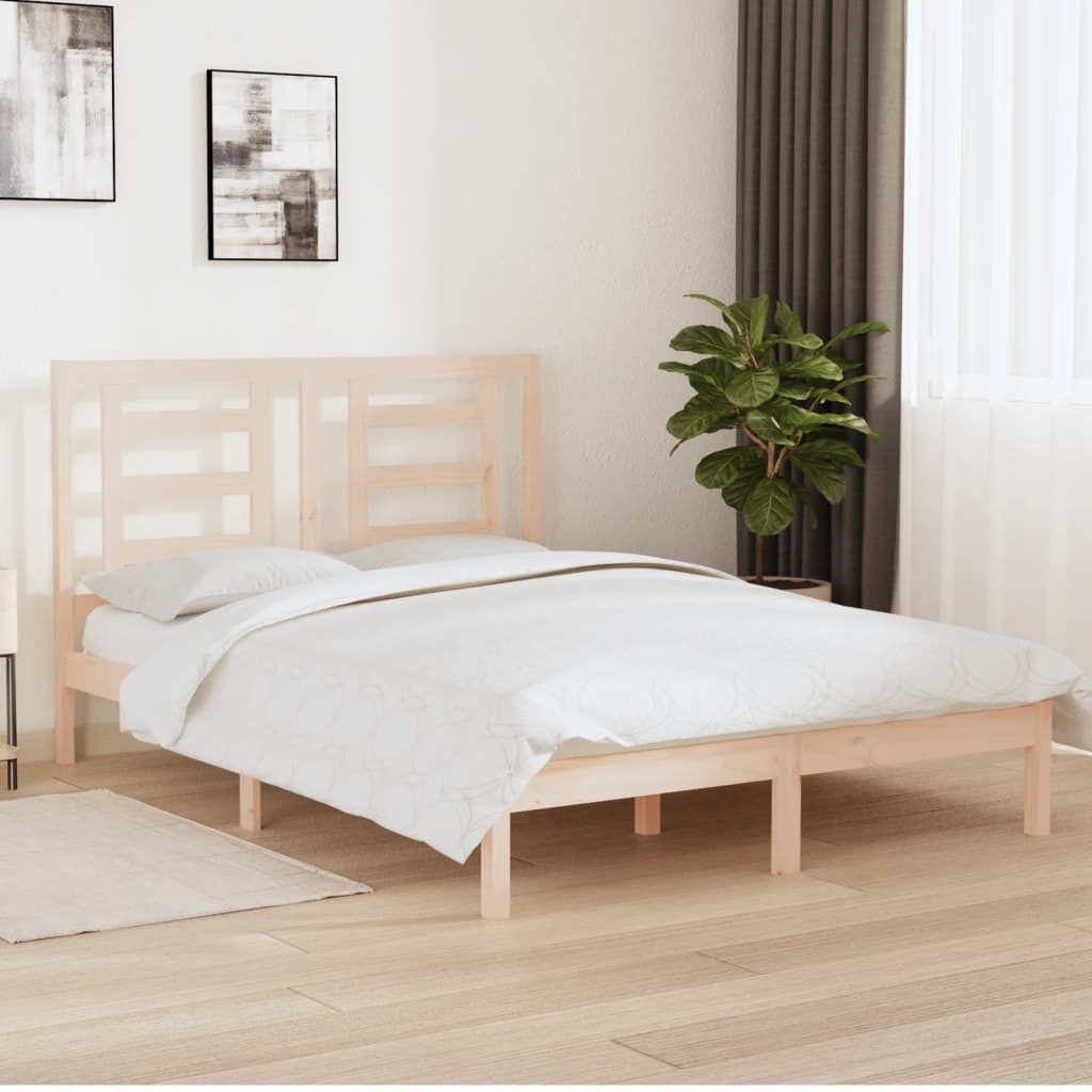 Bed Frame Without Mattress Solid Wood Pine