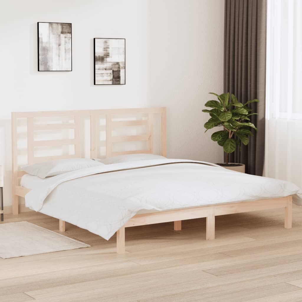 Bed Frame Without Mattress Solid Wood Pine