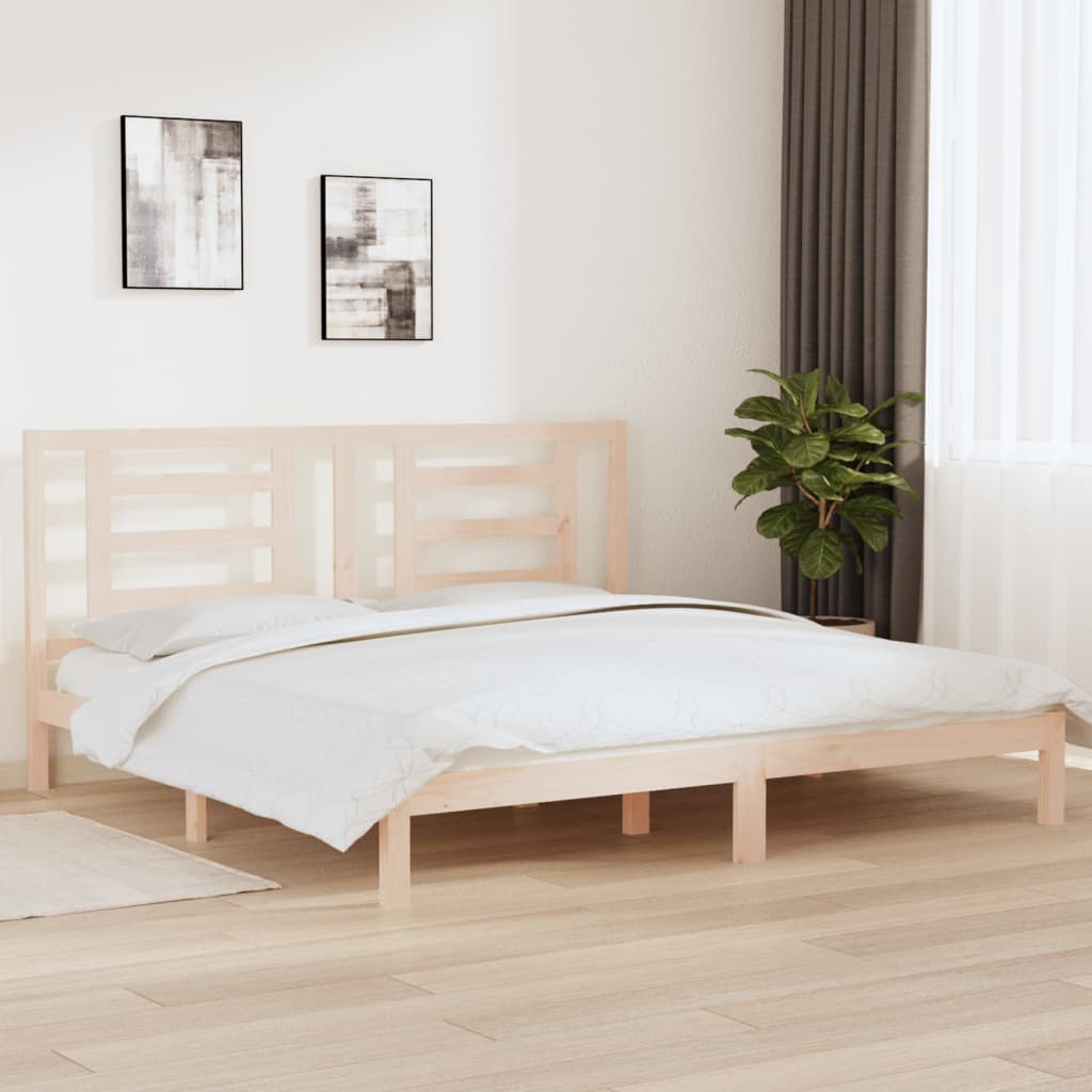 Bed Frame Without Mattress Solid Wood Pine