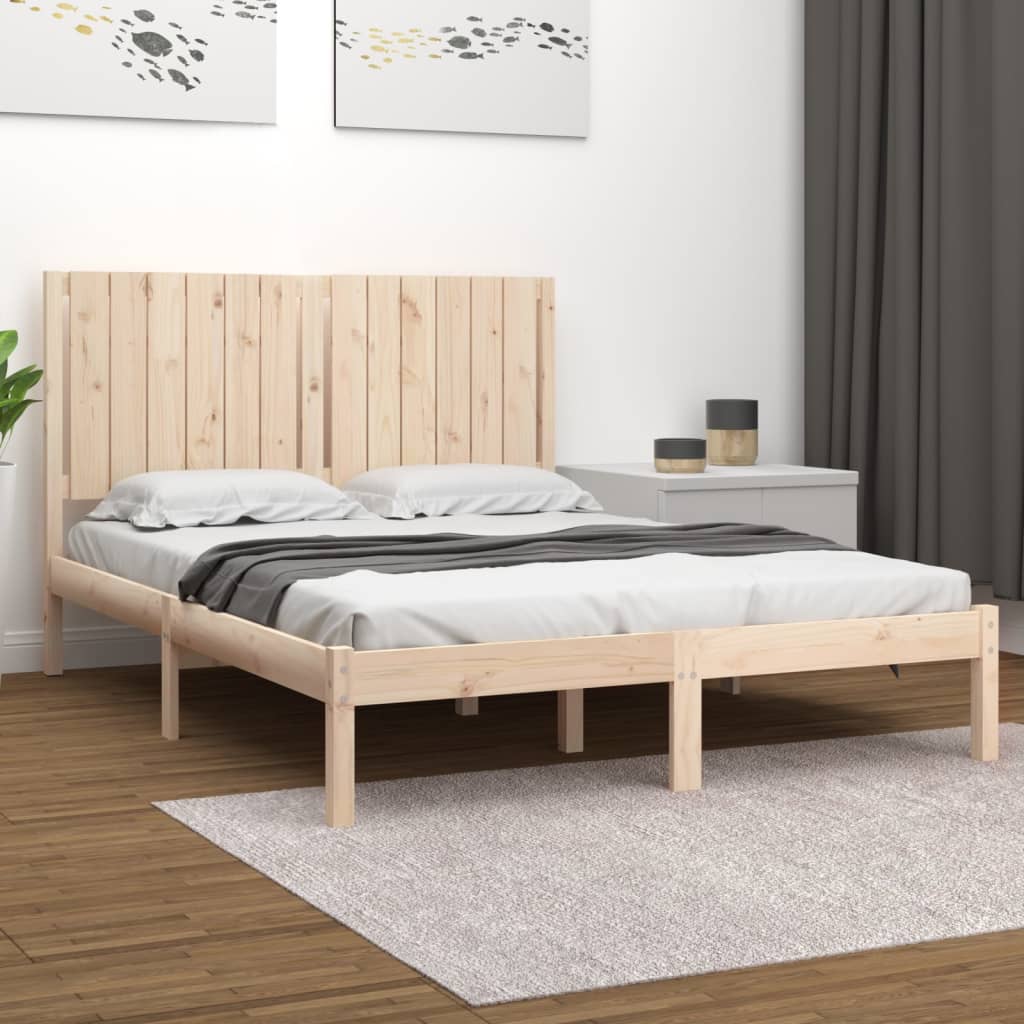 Bed Frame Without Mattress Solid Wood Pine