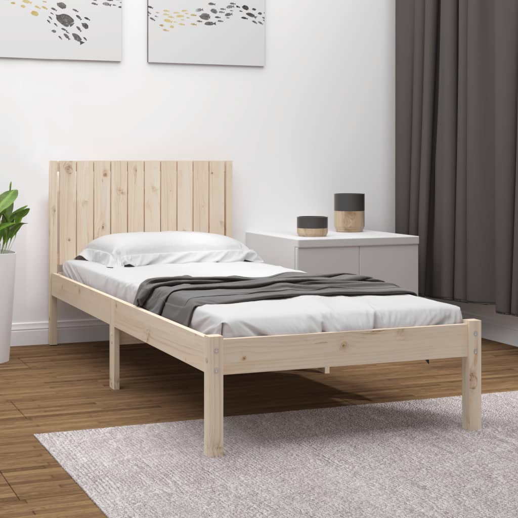 Bed Frame Without Mattress Solid Wood Pine