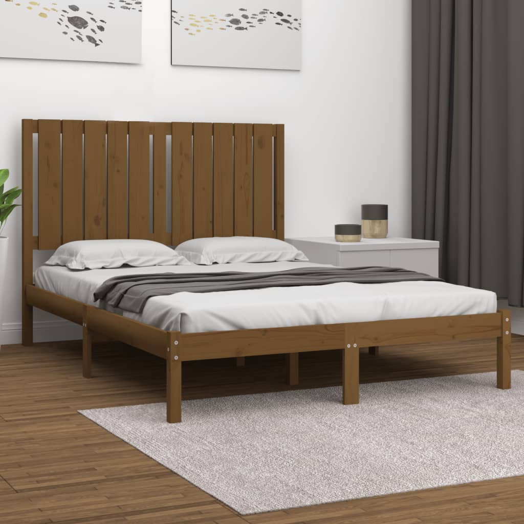 Bed Frame Without Mattress Solid Wood Pine