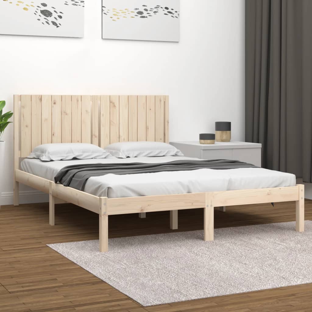 Bed Frame Without Mattress Solid Wood Pine