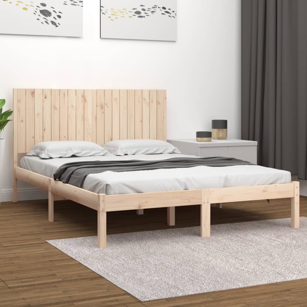 Bed Frame Without Mattress Solid Wood Pine