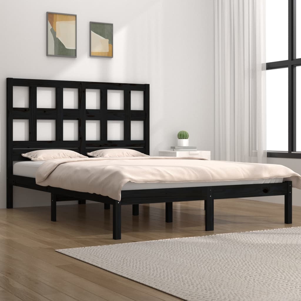 Bed Frame Without Mattress Solid Wood Pine