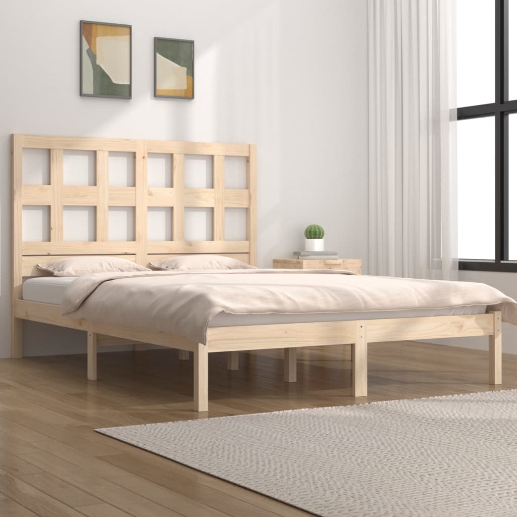 Bed Frame Without Mattress Solid Wood Pine