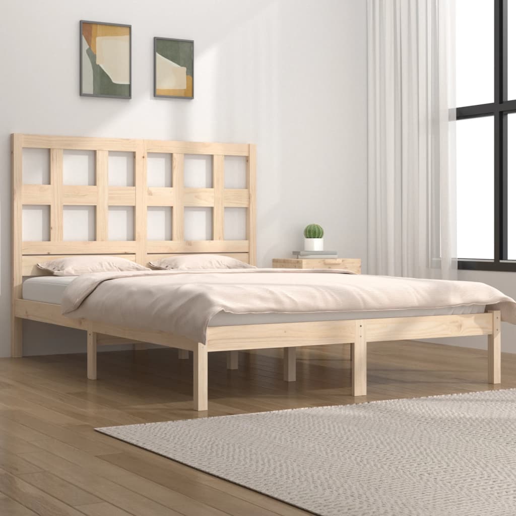 Bed Frame Without Mattress Solid Wood Pine