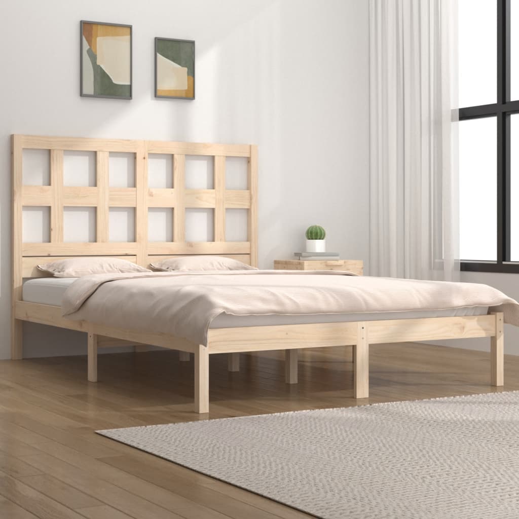 Bed Frame Without Mattress Solid Wood Pine