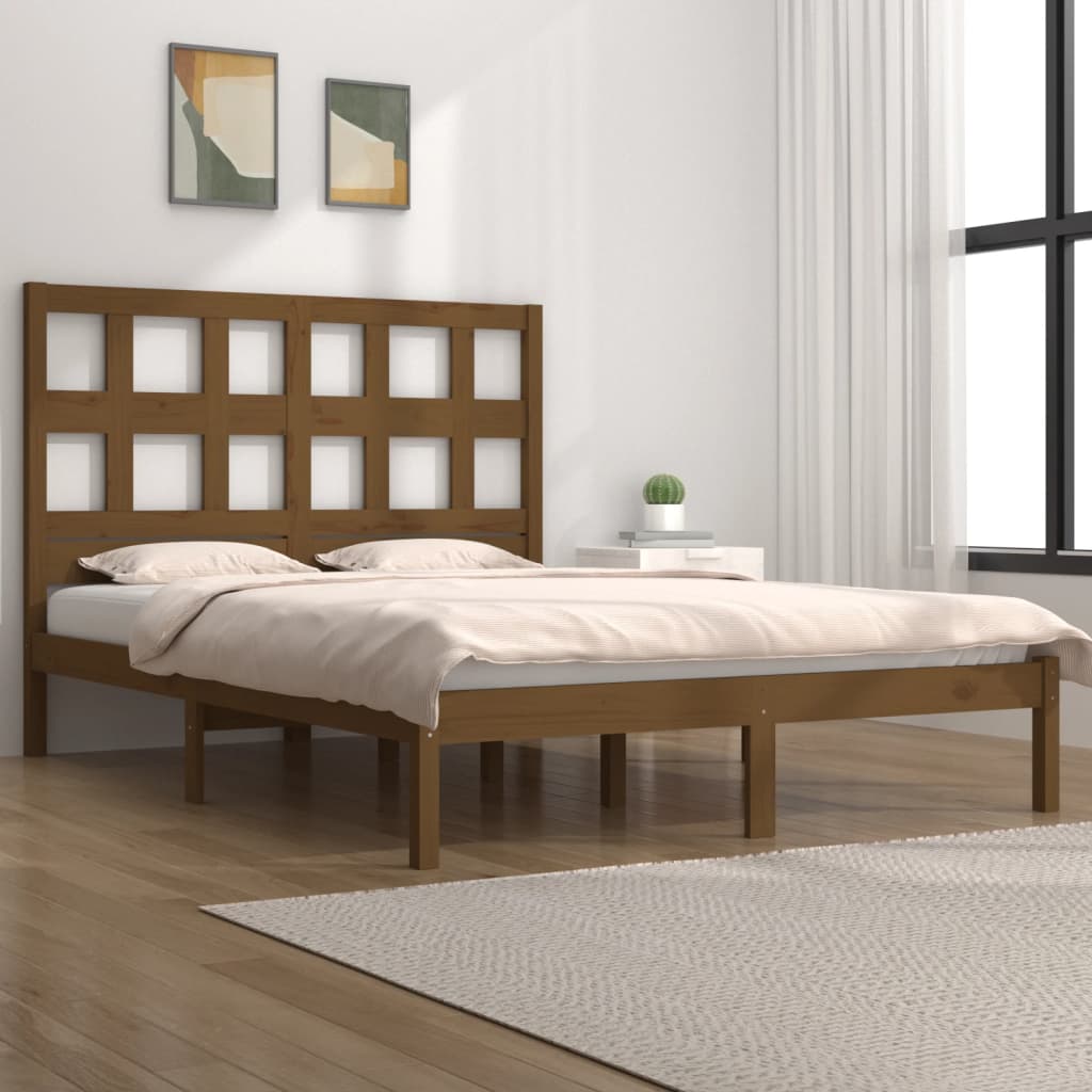 Bed Frame Without Mattress Solid Wood Pine