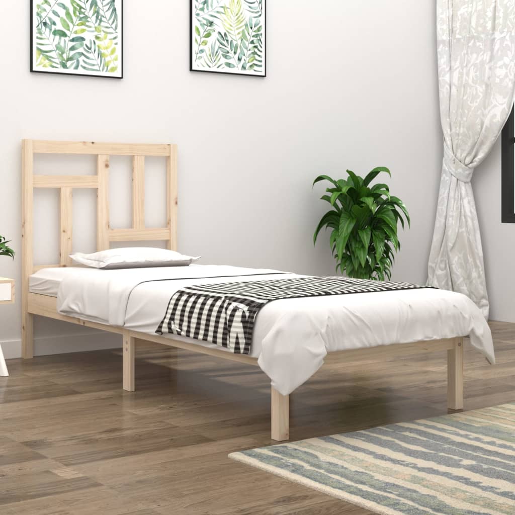 Bed Frame Without Mattress Solid Wood Pine