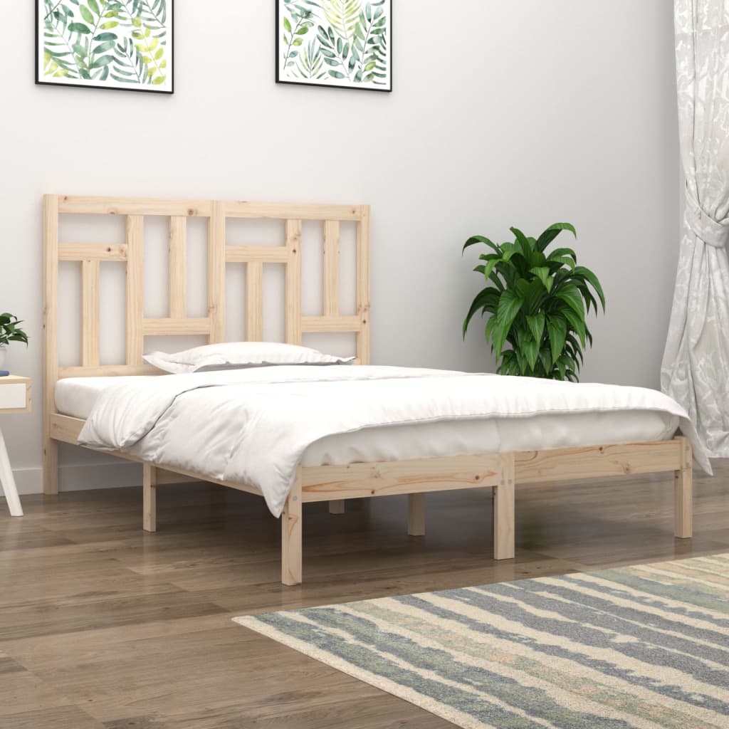 Bed Frame Without Mattress Solid Wood Pine