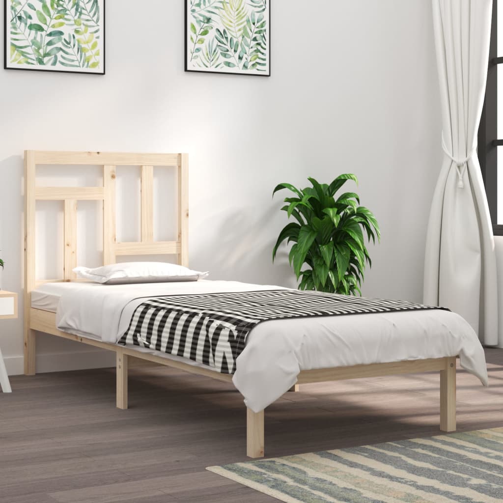 Bed Frame Without Mattress Solid Wood Pine