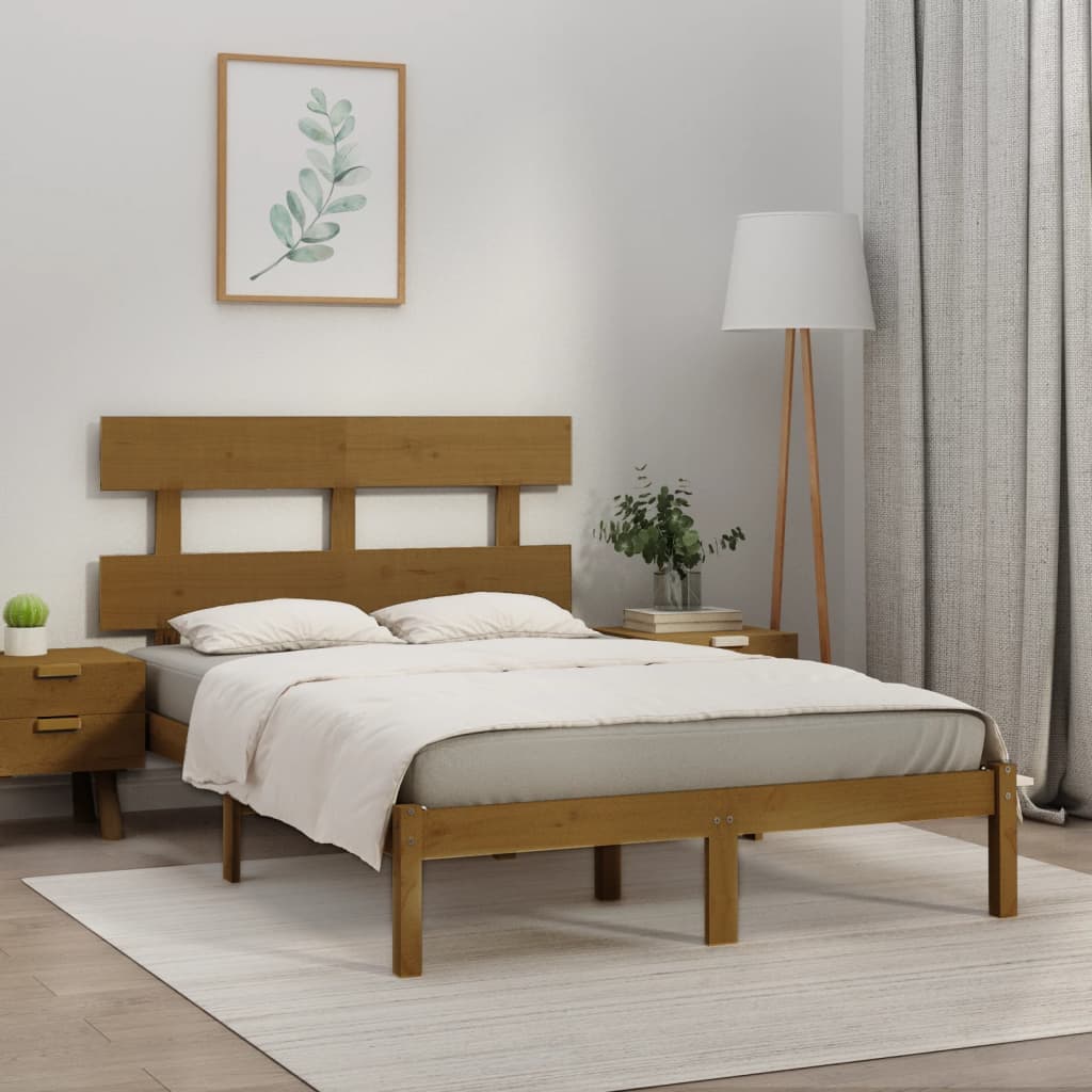 Bed Frame Without Mattress Small Double Solid Wood