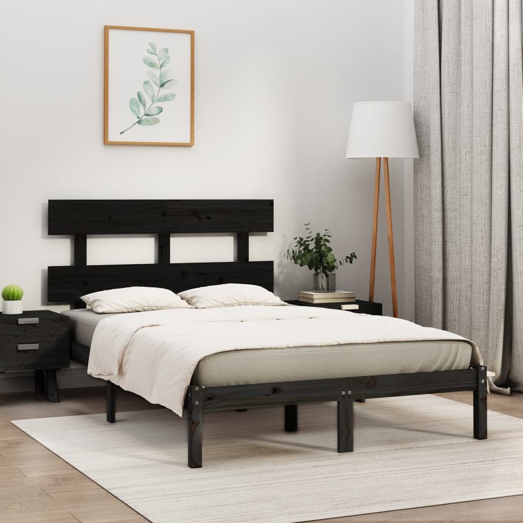 Bed Frame Without Mattress Small Double Solid Wood