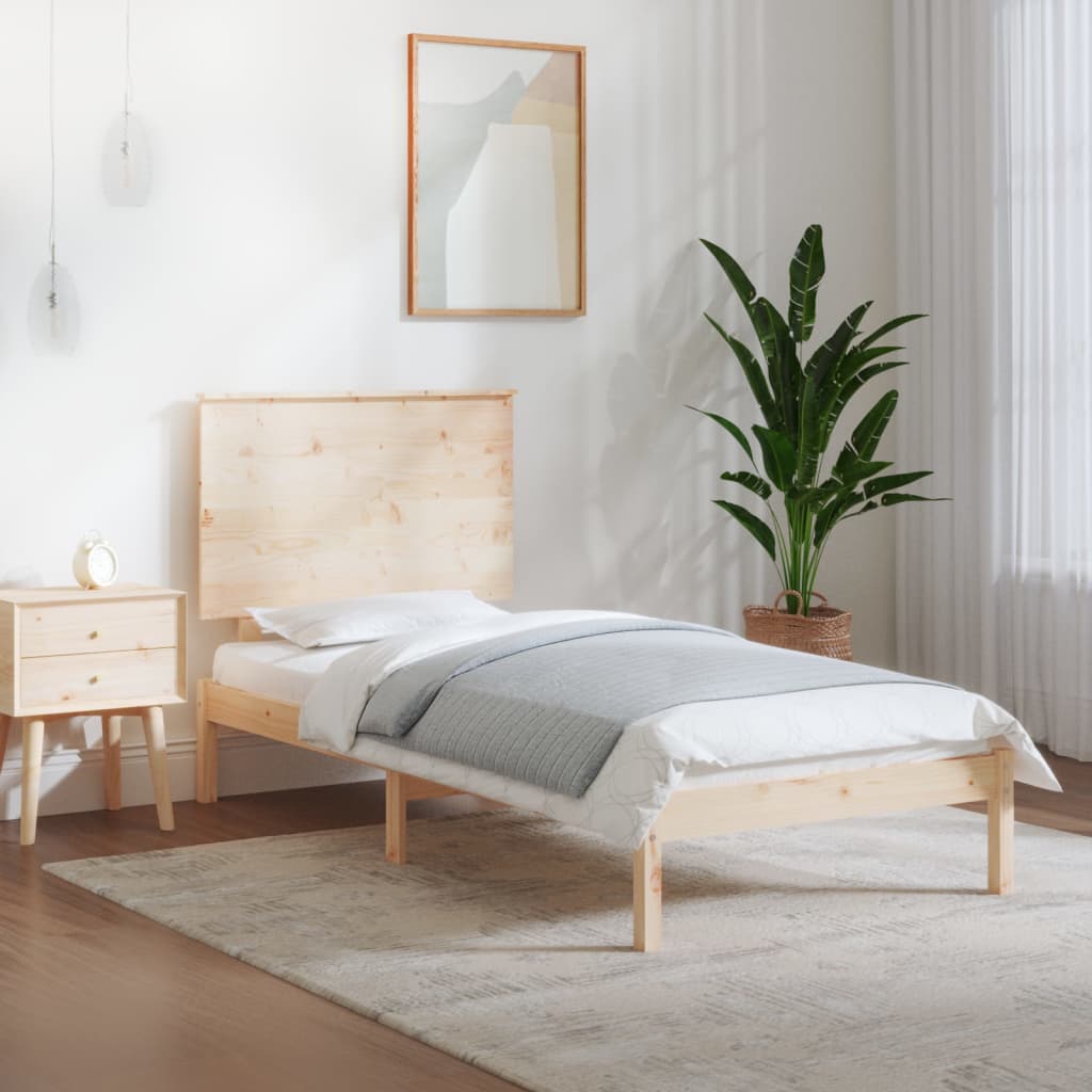Bed Frame Without Mattress Solid Wood Pine