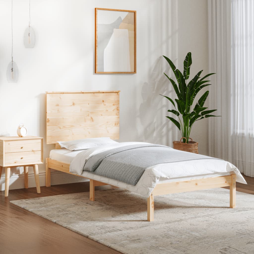 Bed Frame Without Mattress Solid Wood Pine