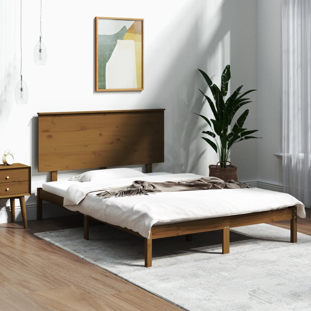 Bed Frame Without Mattress Solid Wood Pine