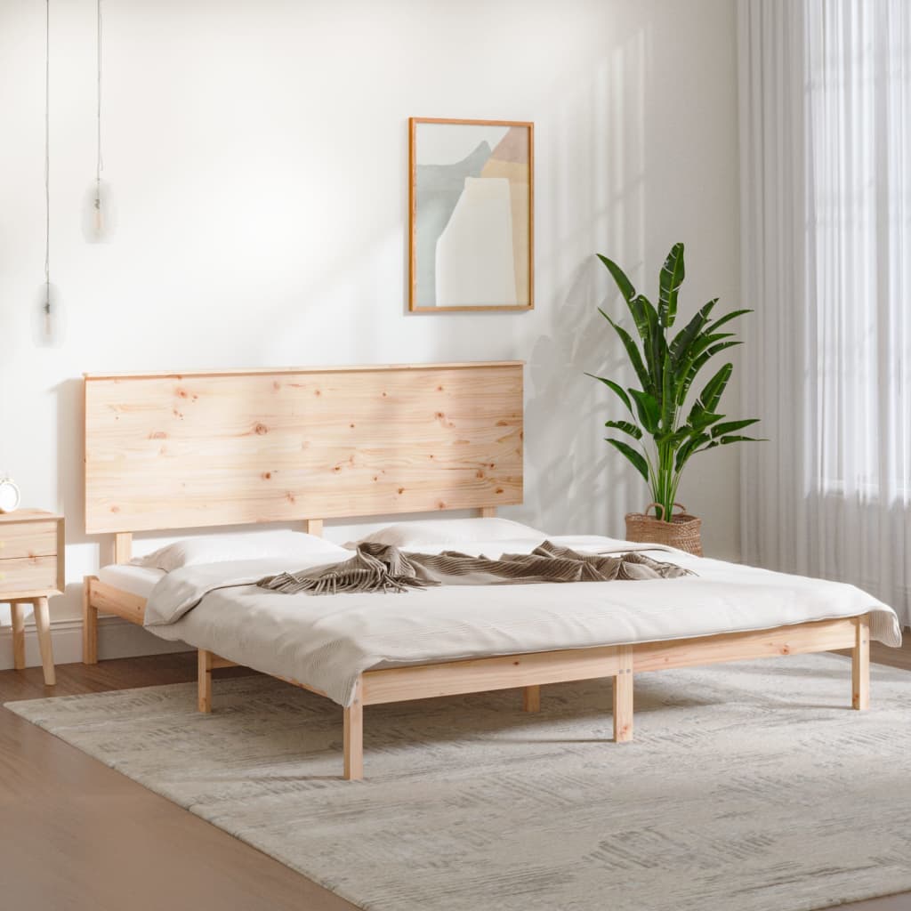 Bed Frame Without Mattress Solid Wood Pine