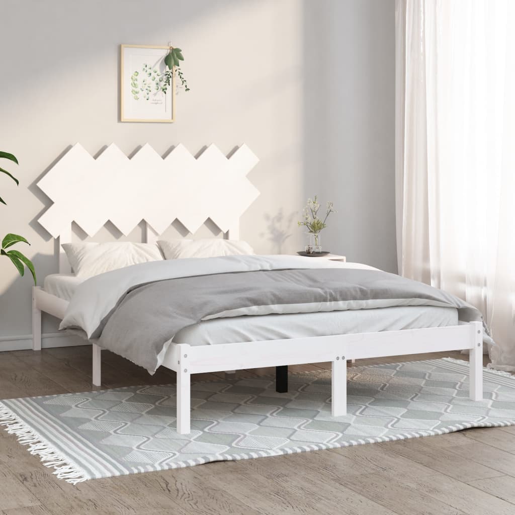 Bed Frame Without Mattress Double Solid Wood