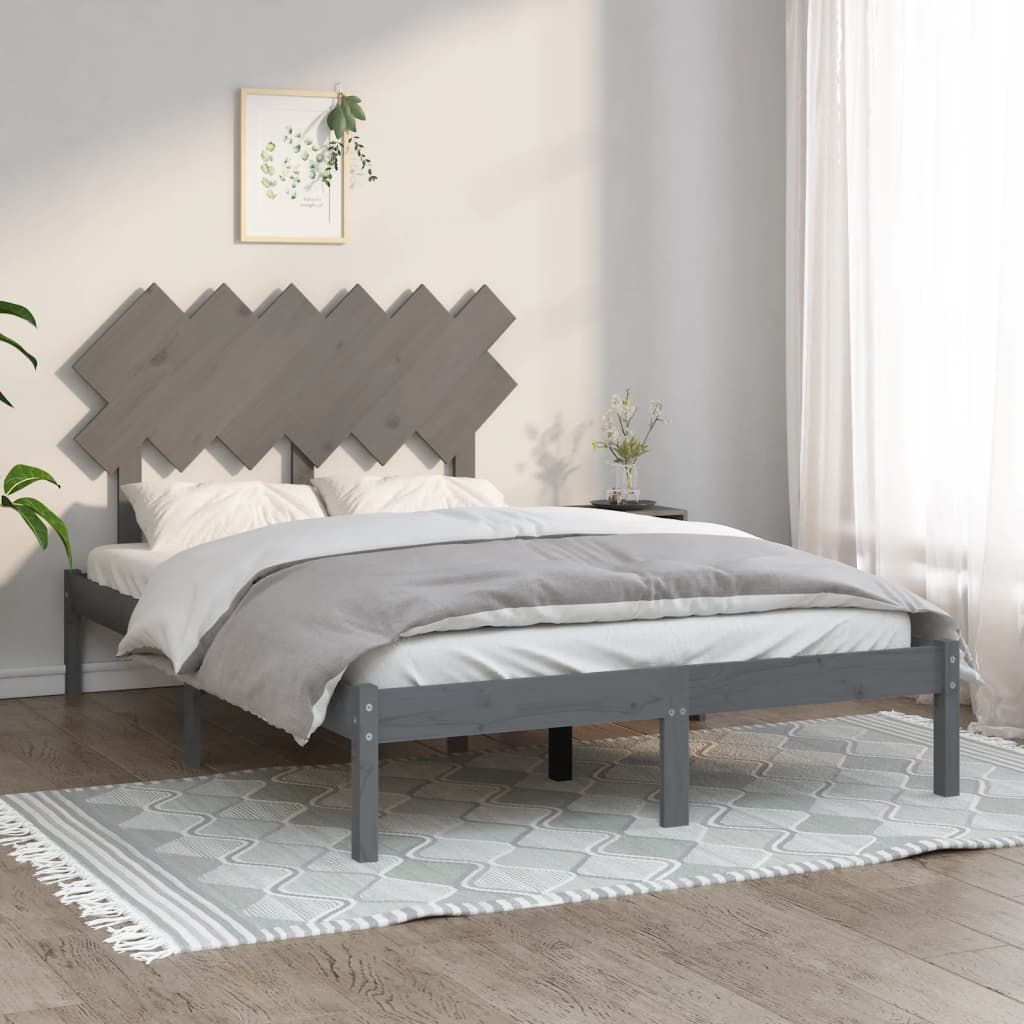 Bed Frame Without Mattress Double Solid Wood