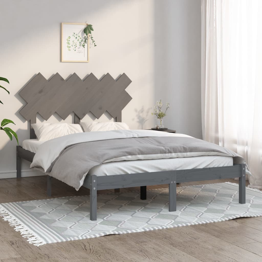 Bed Frame Without Mattress Double Solid Wood