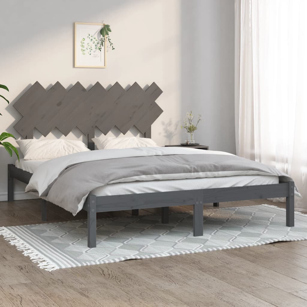 Bed Frame Without Mattress Double Solid Wood